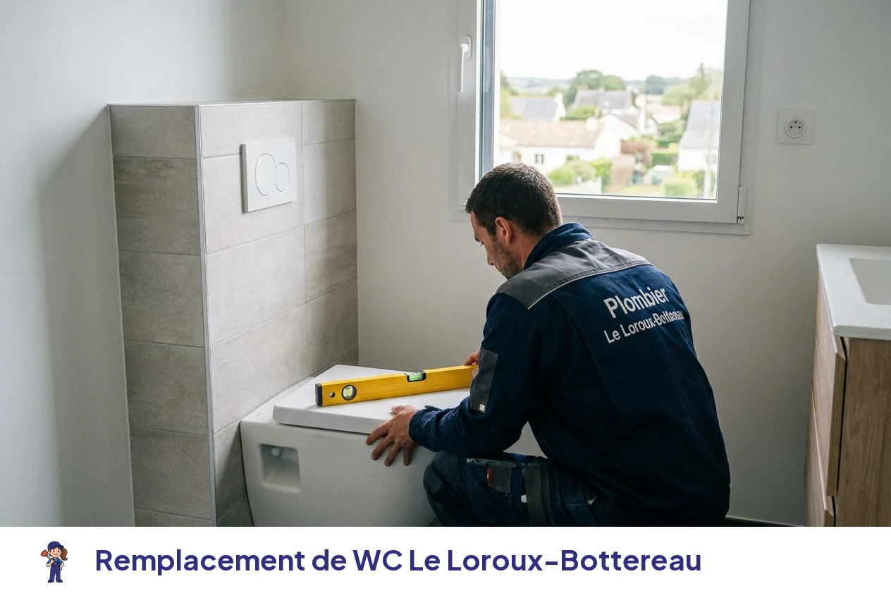 Remplacement de WC à Le Loroux-Bottereau